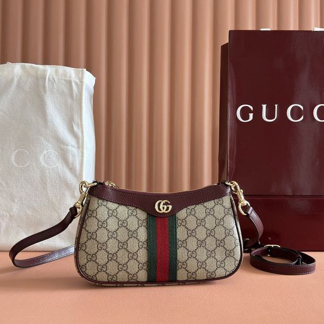 GG original fabric ophidia small shoulder bag 841341 bordeaux