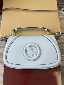 GG original calfskin blondie large top handle bag 815716 light blue