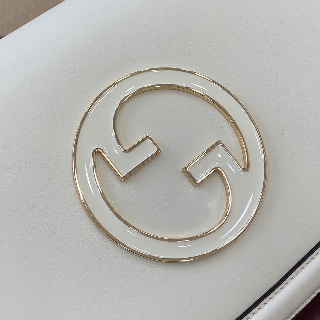 GG original calfskin blondie large top handle bag 815719 white