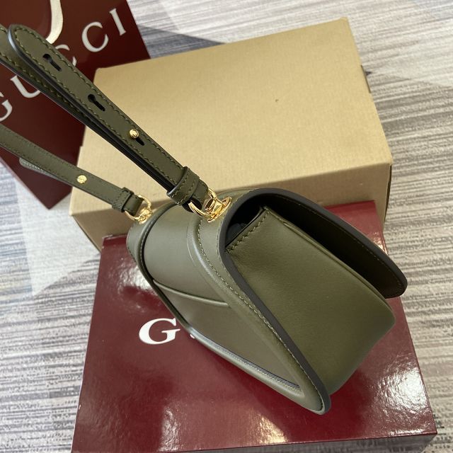 GG original calfskin blondie small shoulder bag 815700 green