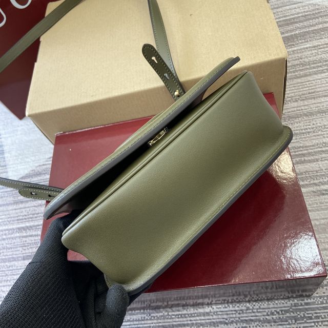 GG original calfskin blondie small shoulder bag 815700 green