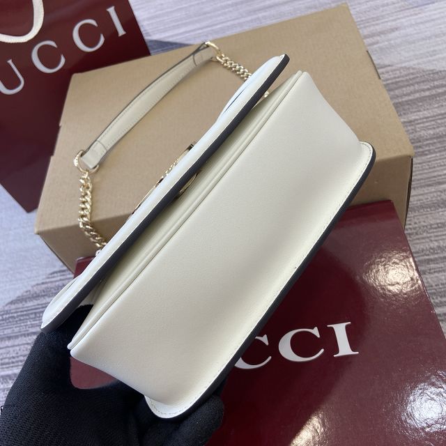 GG original calfskin blondie small shoulder bag 815711 white