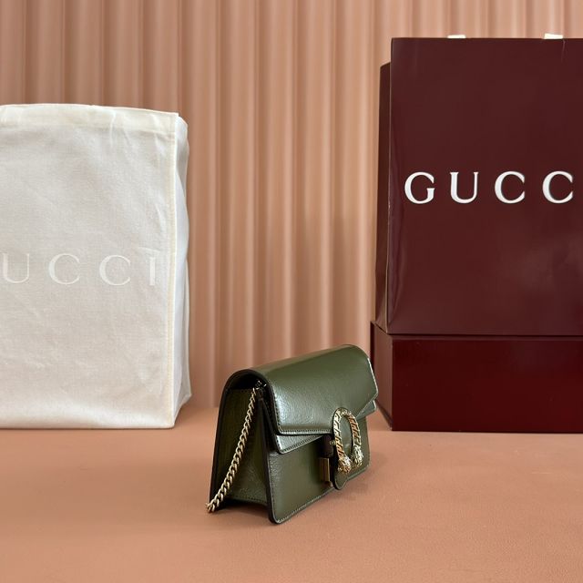 GG original calfskin dionysus mini wallet on chain 837370 green