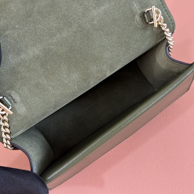 GG original calfskin dionysus mini wallet on chain 837370 green