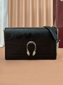 GG original calfskin dionysus wallet on chain 837374 black