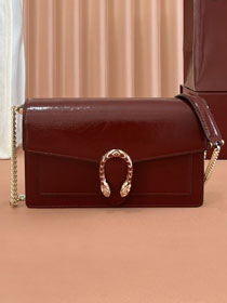 GG original calfskin dionysus wallet on chain 837374 bordeaux