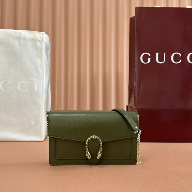GG original calfskin dionysus wallet on chain 837374 green