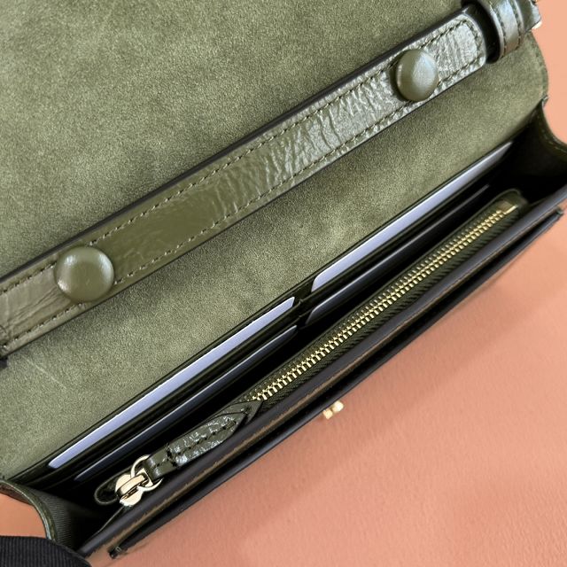 GG original calfskin dionysus wallet on chain 837374 green