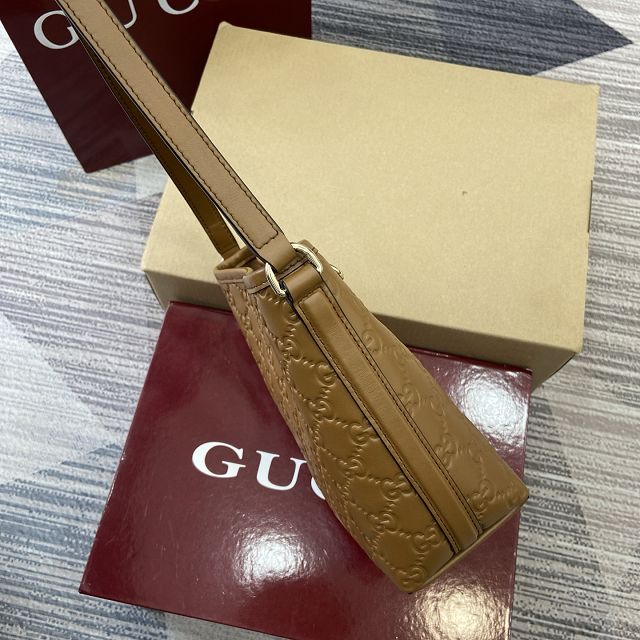 GG original calfskin emblem nano bucket bag 847090 brown