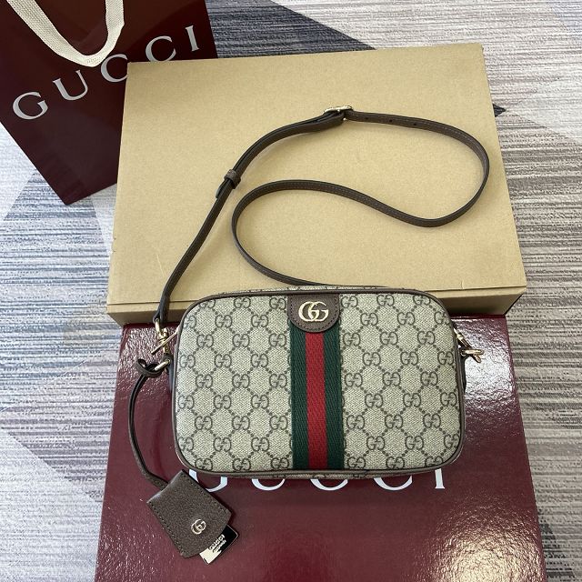 GG original fabric ophidia small camera bag 841310 brown