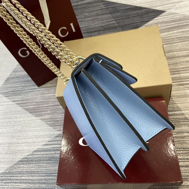 GG original grained calfskin dionysus medium shoulder bag 795005 blue