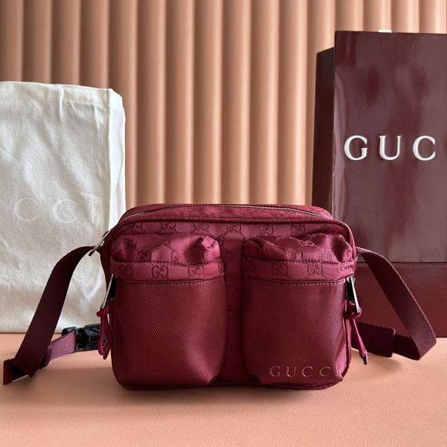 GG original nylon nexus small crossbody bag 834475 bordeaux