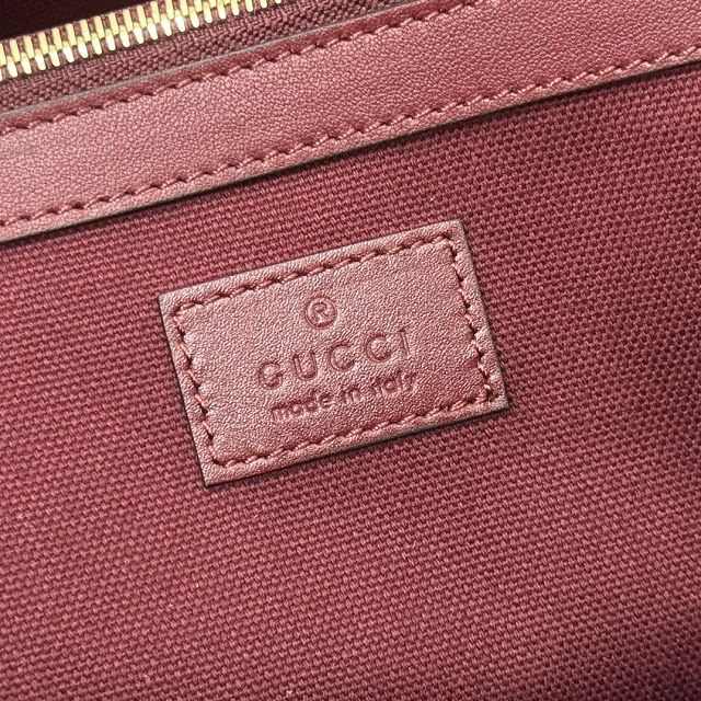 GG original calfskin emblem medium tote bag 815213 bordeaux
