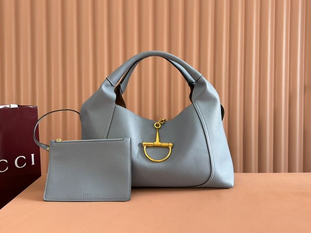 GG original calfskin softbit maxi shoulder bag 837466 light blue