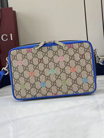 GG original canvas small shoulder bag 792456 blue