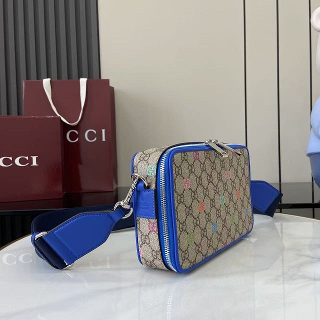 GG original canvas small shoulder bag 792456 blue