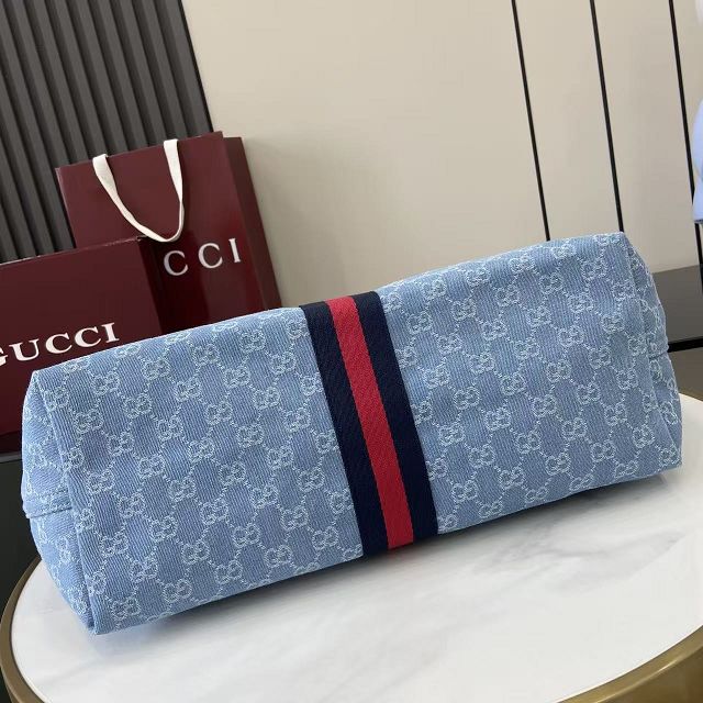 GG original denim giglio large tote bag 853971 blue