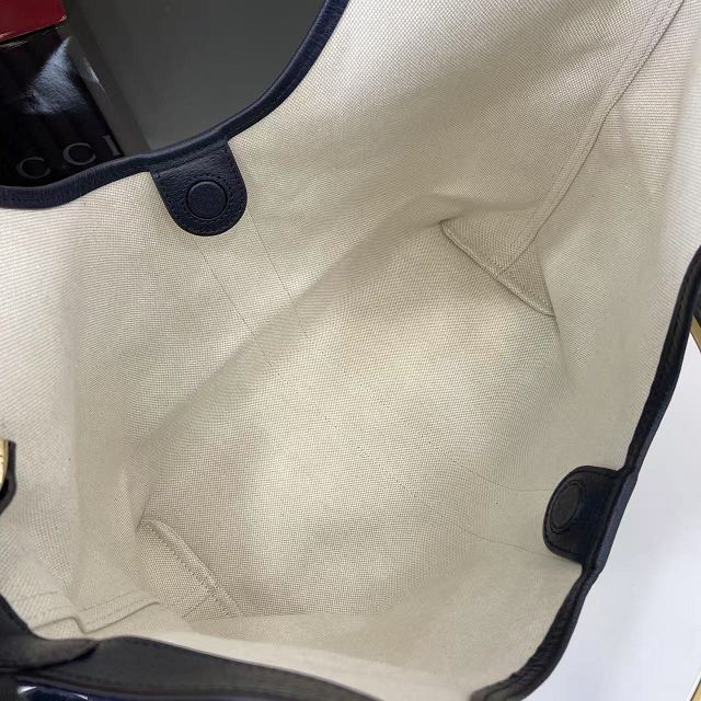 GG original denim giglio medium tote bag 853972 dark blue