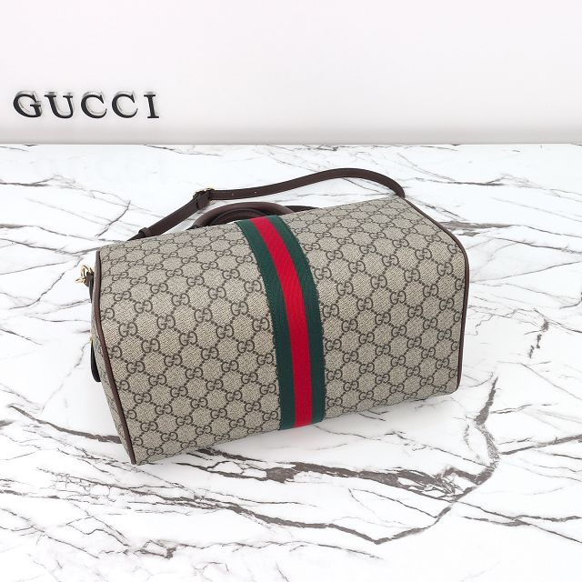 GG original fabric ophidia large boston bag 836824 brown