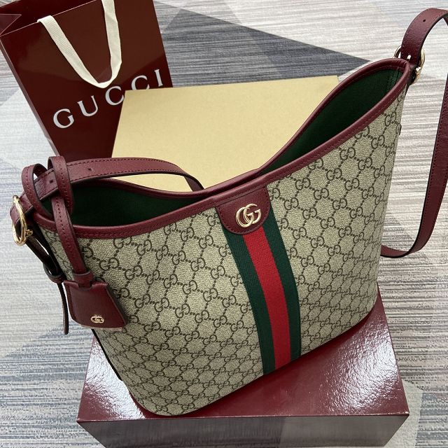 GG original fabric ophidia large shoulder bag 836871 bordeaux
