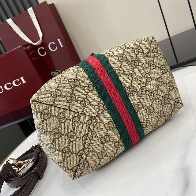 GG original fabric ophidia small bucket bag 836825 brown