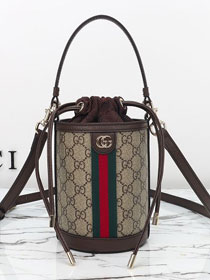 GG original fabric ophidia small bucket bag 838462 brown