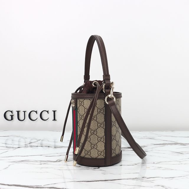 GG original fabric ophidia small bucket bag 838462 brown