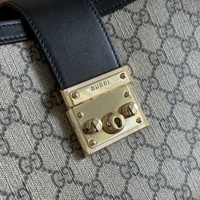 GG original fabric padlock large top handle bag 838991 black