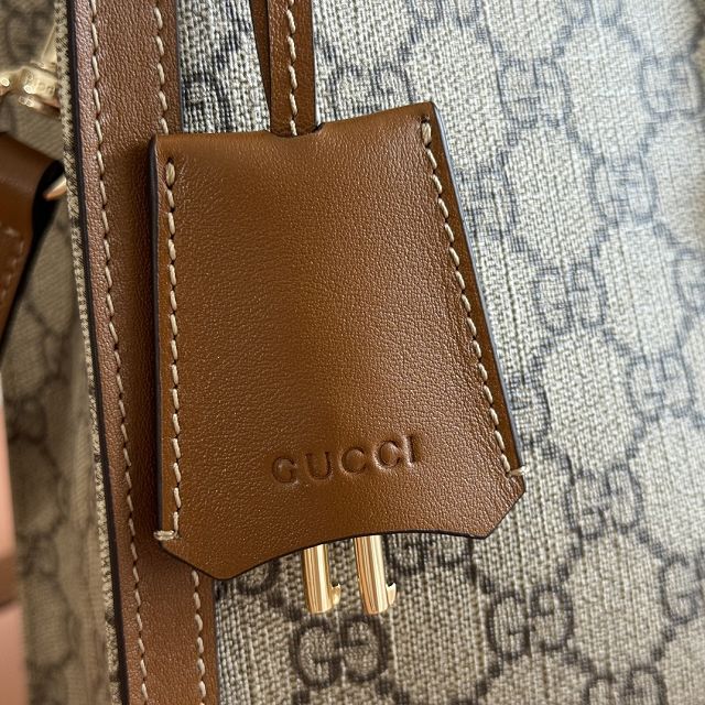 GG original fabric padlock large top handle bag 838991 brown	