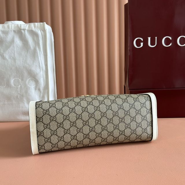 GG original fabric padlock large top handle bag 838991 white