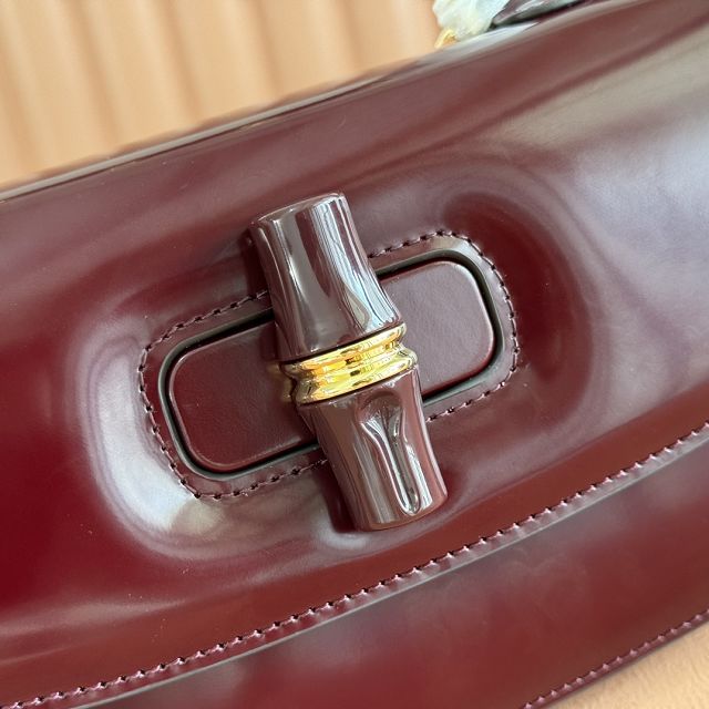 GG original calfskin bamboo diva medium bag 827750 bordeaux
