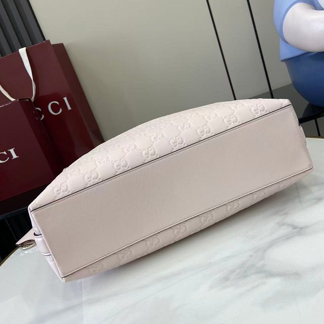 GG original calfskin emblem medium shoulder bag 847452 light pink
