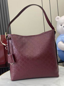 GG original calfskin emblem medium shoulder bag 847452 bordeaux
