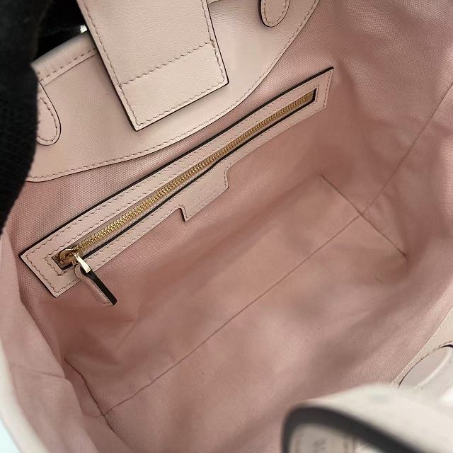 GG original calfskin emblem medium tote bag 847456 light pink