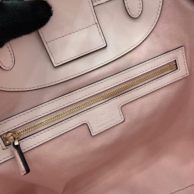 GG original calfskin emblem medium tote bag 847456 light pink