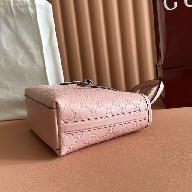 GG original calfskin emblem medium tote bag 847456 pink