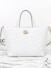 GG original lambskin betty medium tote bag 847387 white