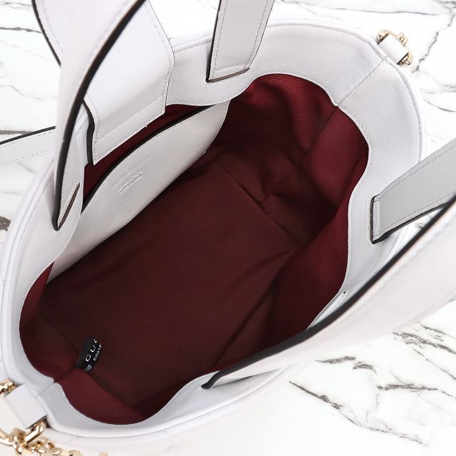 GG original lambskin betty medium tote bag 847387 white