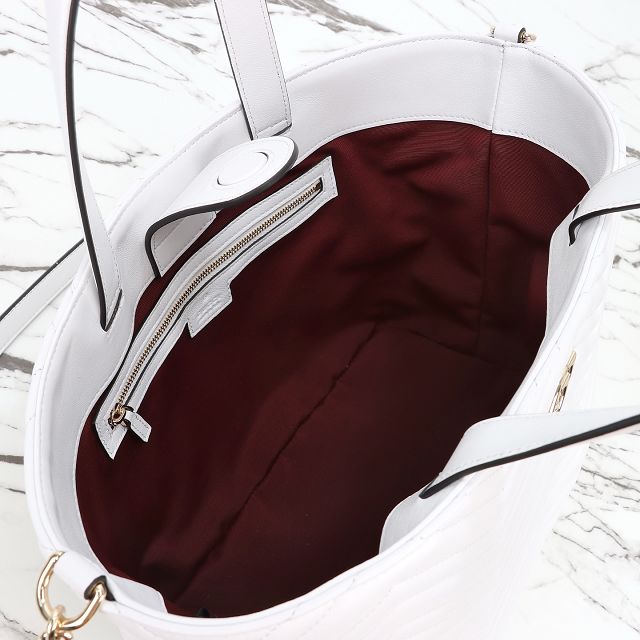 GG original lambskin betty small tote bag 847386 white