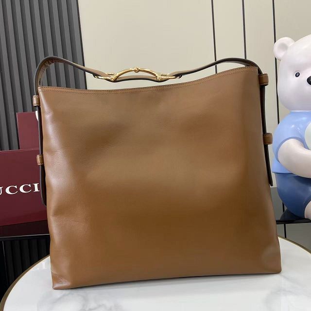 GG original calfskin beatrix large tote bag 850546 brown