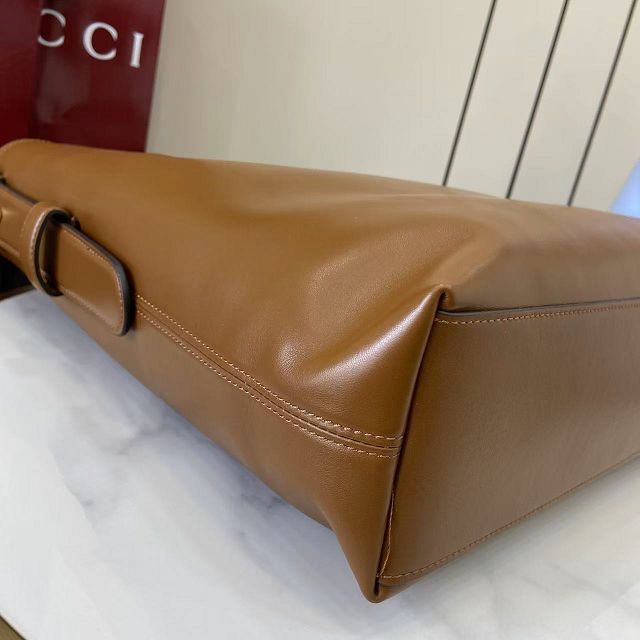 GG original calfskin beatrix large tote bag 850546 brown