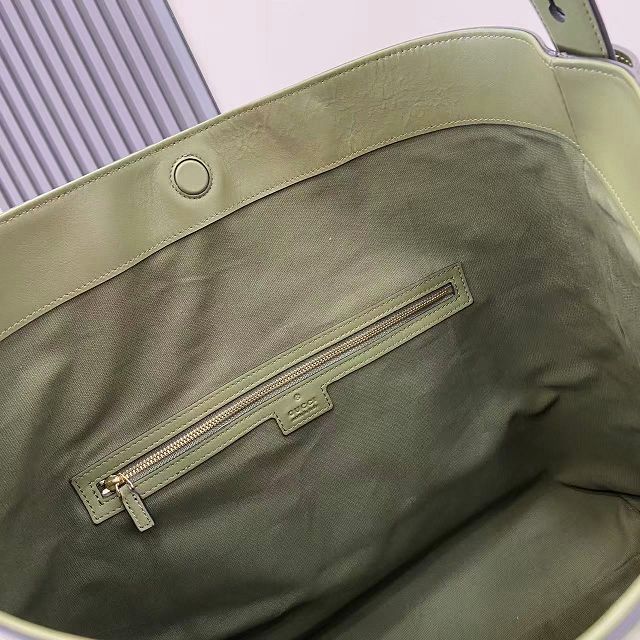 GG original calfskin beatrix large tote bag 850546 green