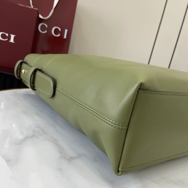 GG original calfskin beatrix large tote bag 850546 green
