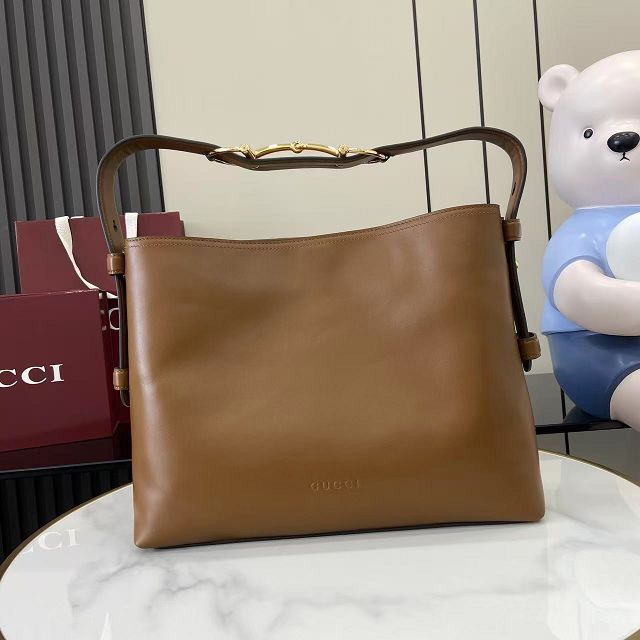 GG original calfskin beatrix medium tote bag 850926 brown