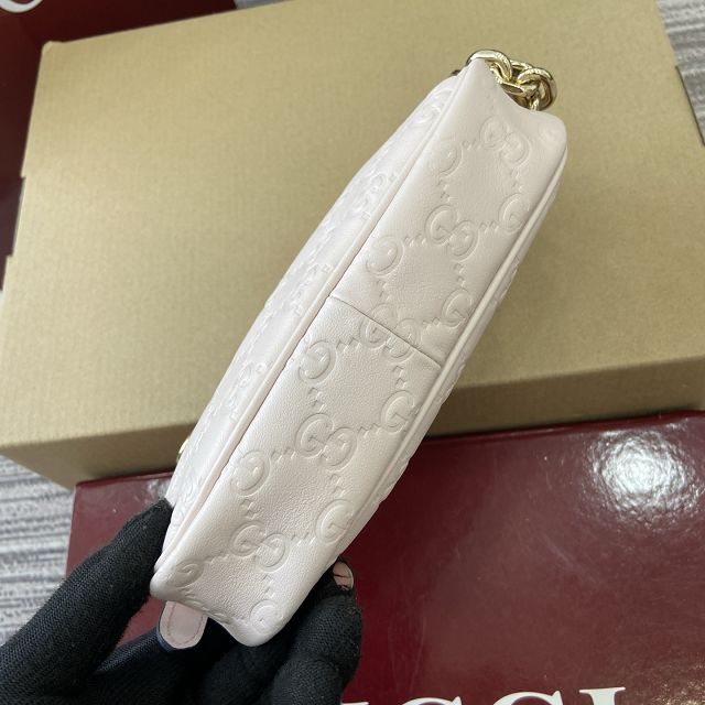 GG original calfskin emblem small shoulder bag 847091 light pink