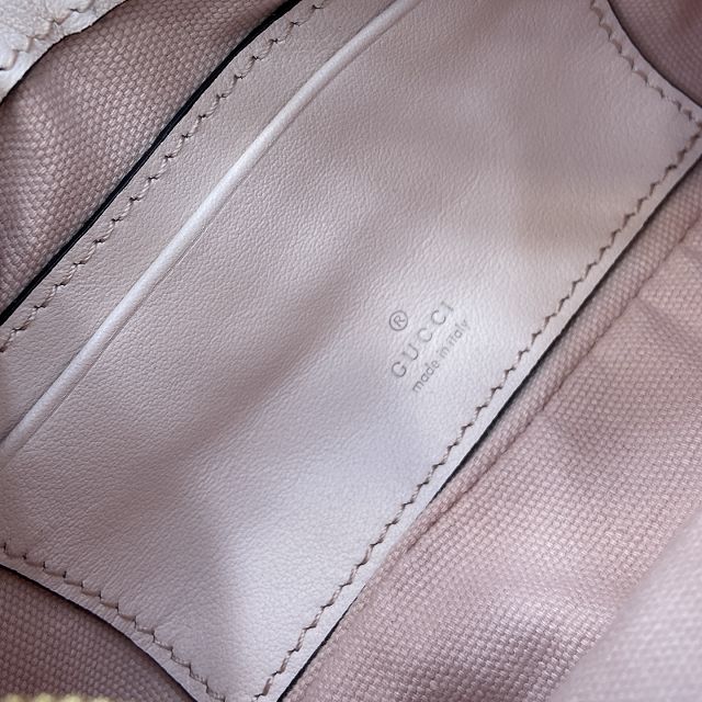 GG original calfskin emblem small shoulder bag 847091 light pink