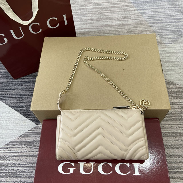 GG original calfskin marmont small shoulder bag 847589 light pink