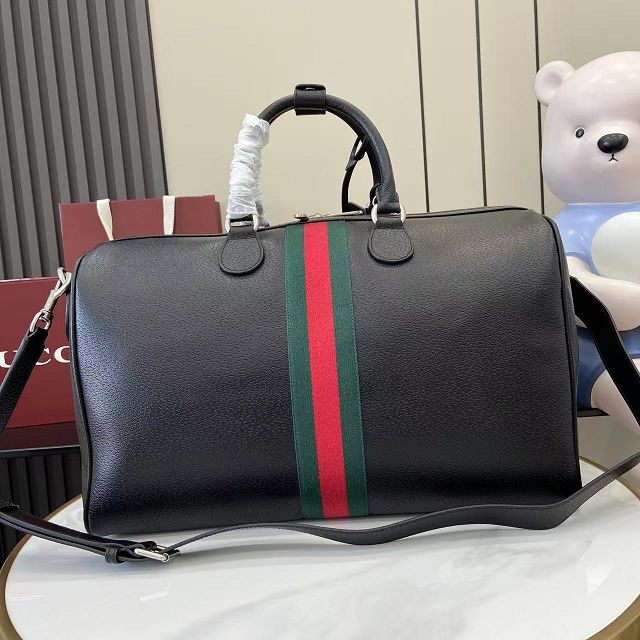 GG original calfskin savoy medium duffle bag 834460 black