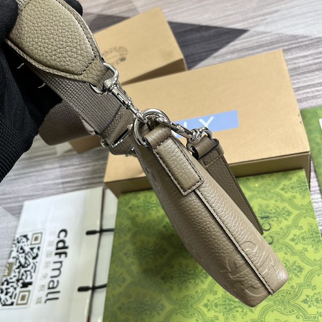 GG original calfskin small messenger bag 761747 grey