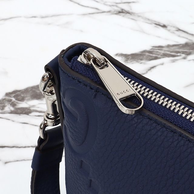 GG original calfskin small messenger bag 761747 navy blue